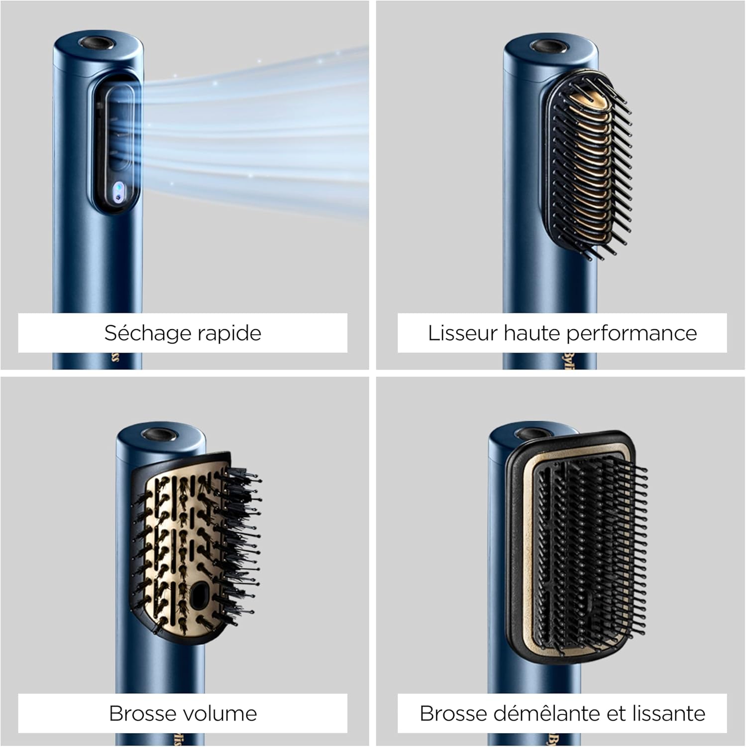 BaByliss - Air Wand, sèche-lisseur 3 en 1, anti-frisottis, AS6553E