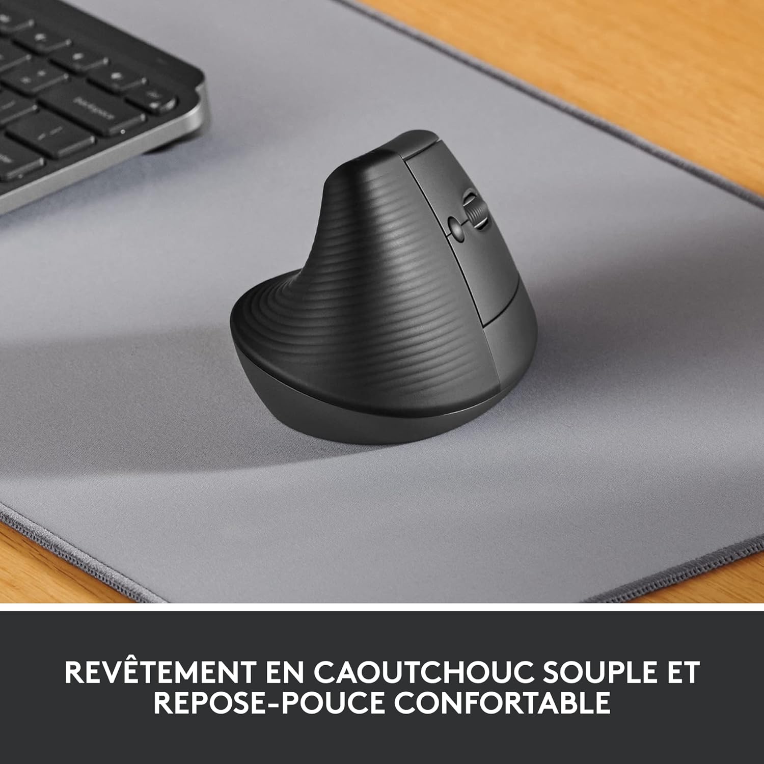 Logitech - Lift série - souris verticale compacte - sans fil, Bluetooth, silencieuse, 4 boutons, Windows/macOS/iPadOS