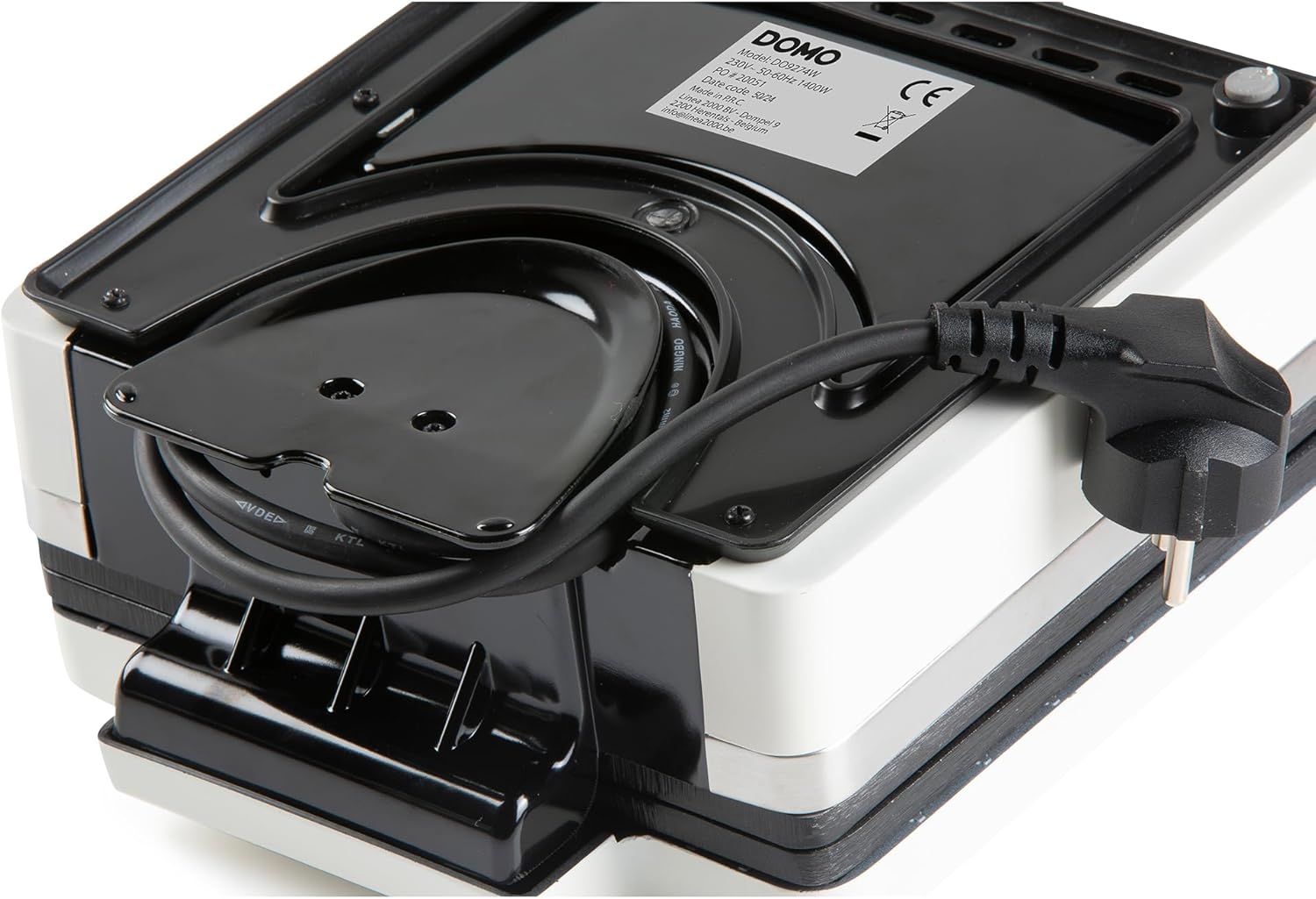 Domo - Gaufrier XL 4x7, 1400W, antiadhésif sans PFAS, DO9274W