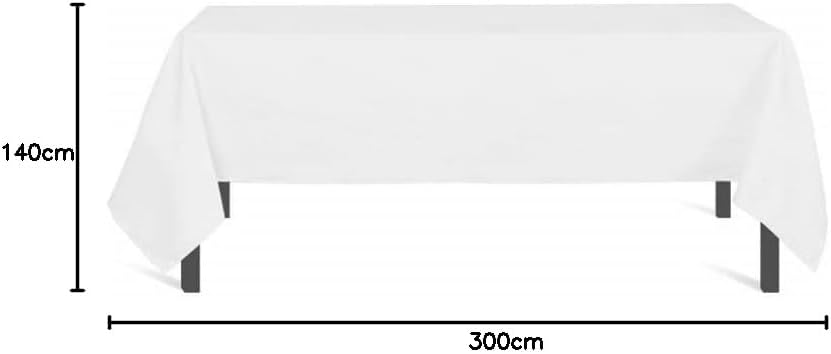 Soleil d'Ocre - Nappe Rectangle anti-taches - 140x300 cm - polyester blanc