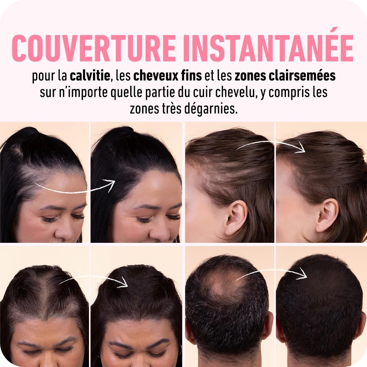BOLDIFY - poudre de racine auburn moyen - 4g - couvre cheveux gris instantanément