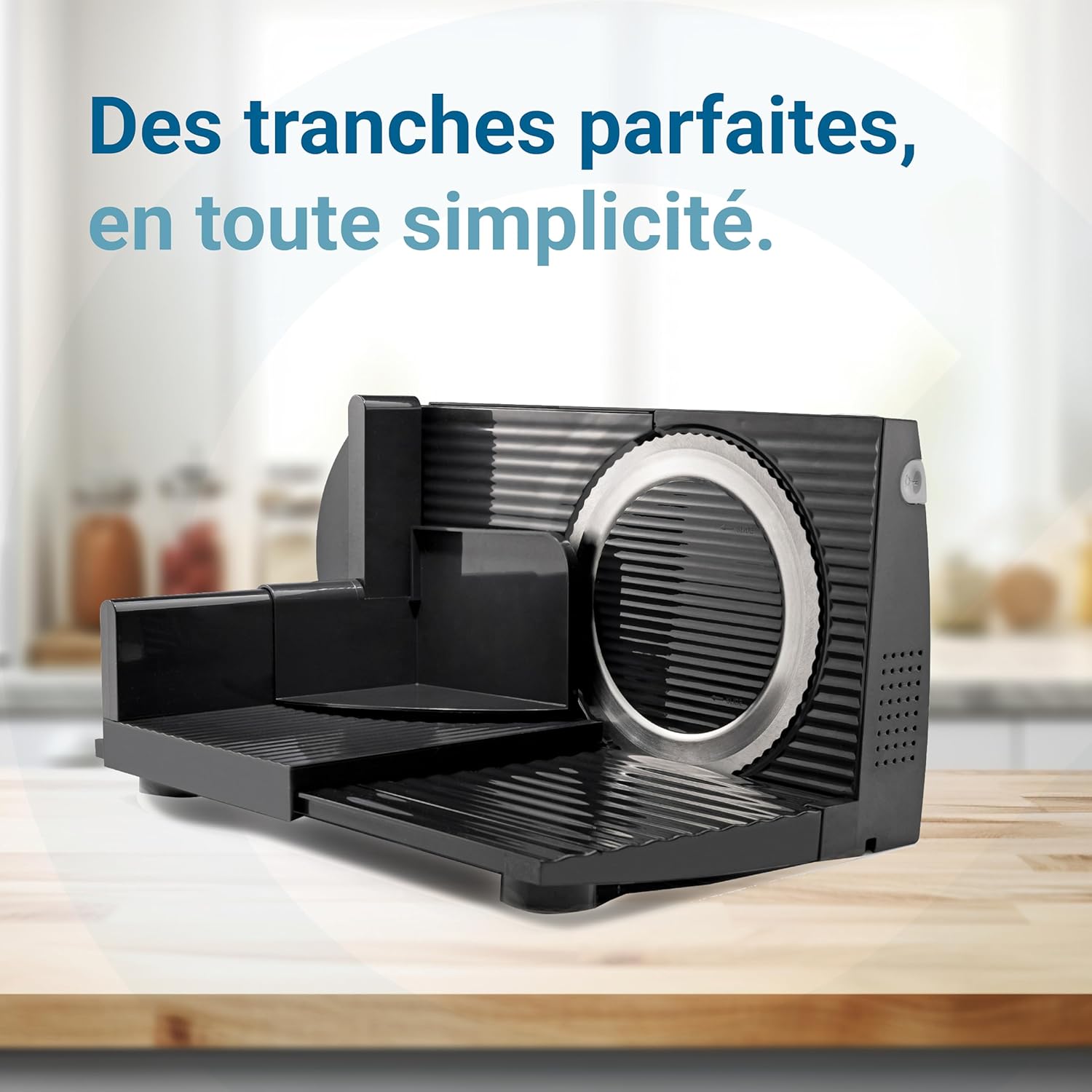 EUREL - trancheuse électrique pliable 170mm, lame inox, 0-17mm, 100W - RS42