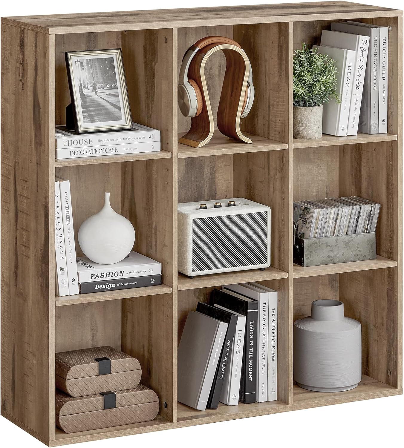 VASAGLE - bibliothèque cubique 9 compartiments - rangement sur pied LBC177K01