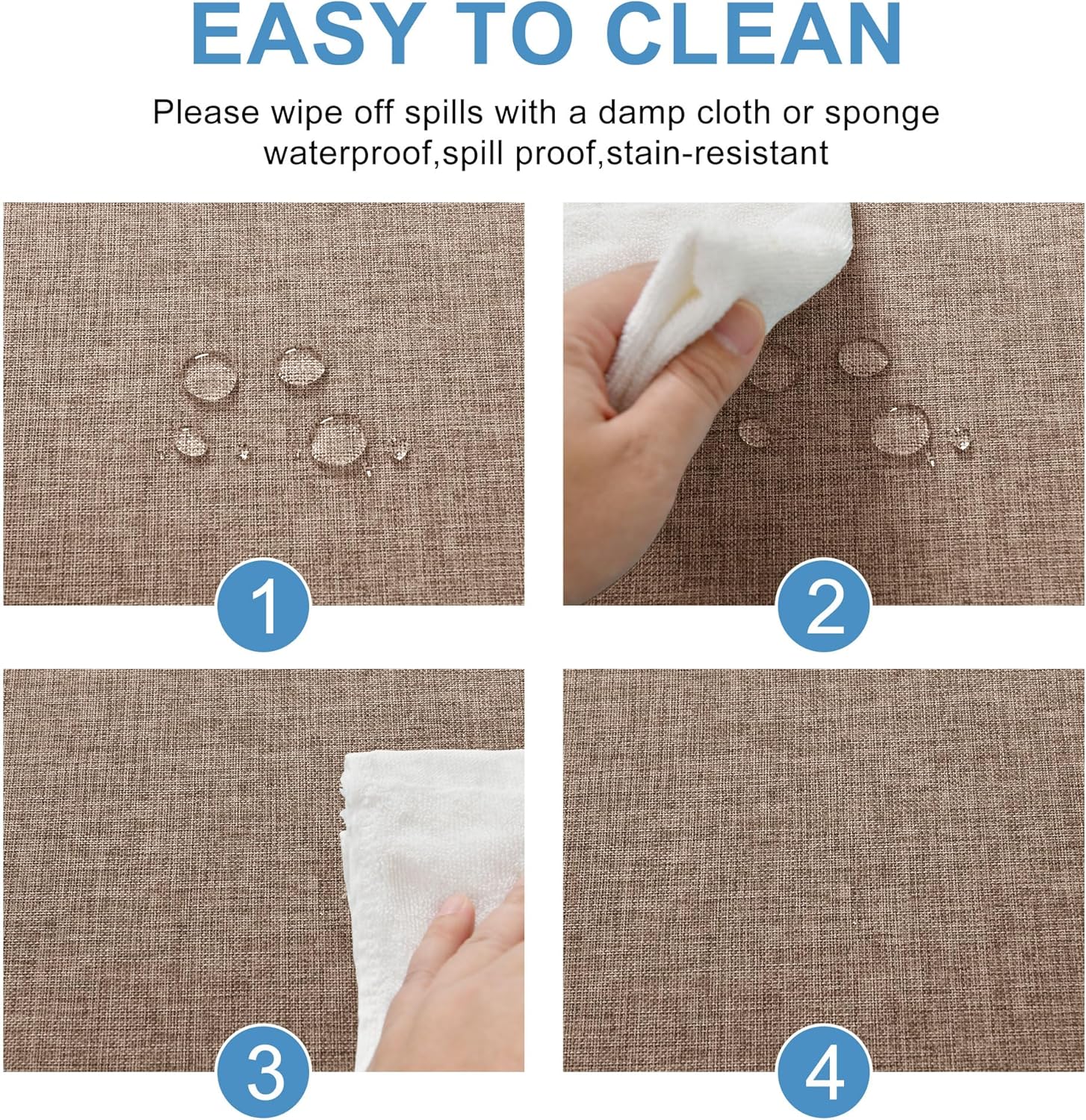 DWCN - nappe rectangulaire 135x300cm, lin, lavable, imperméable