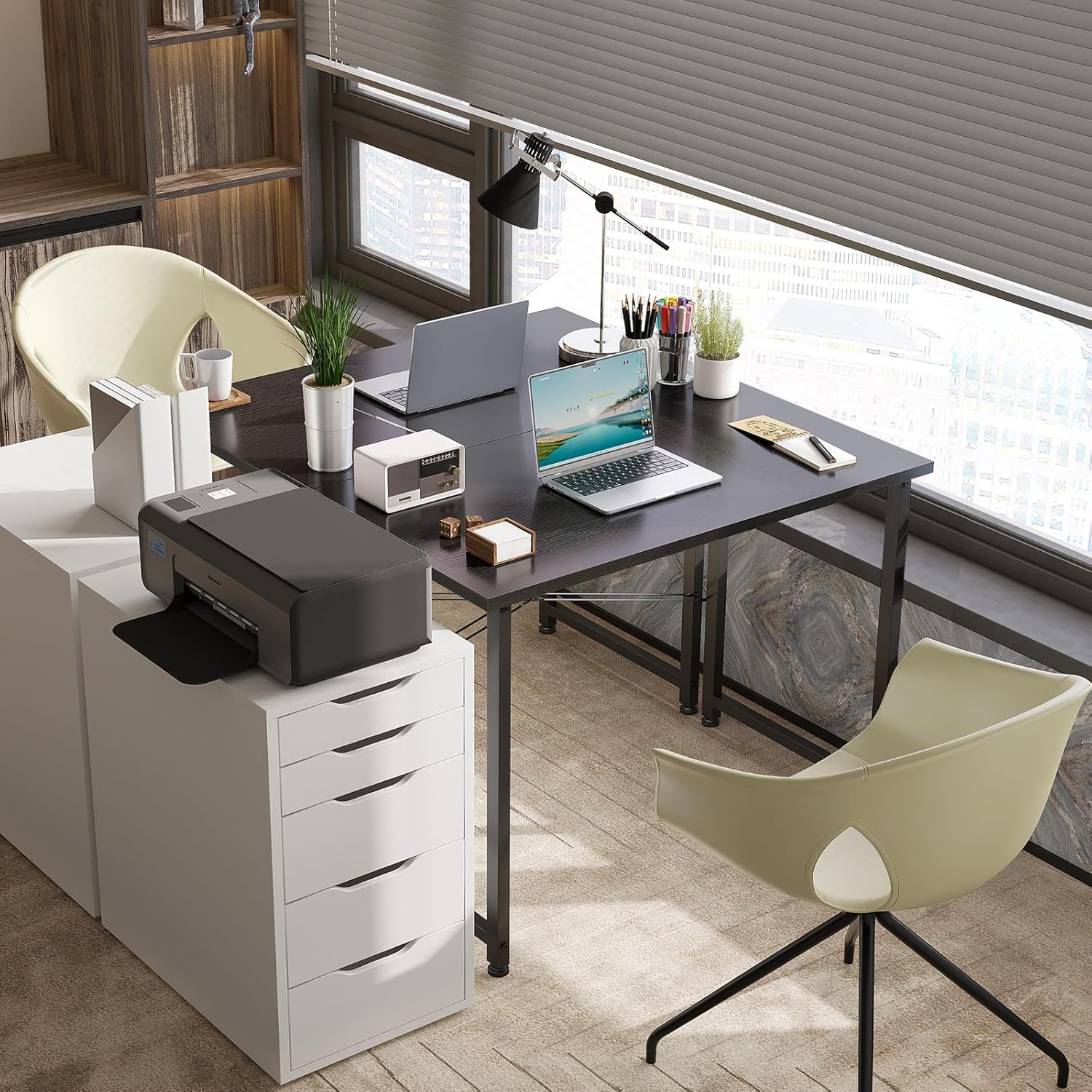 ODK - Petits Bureau - 80x40cm - Bureau compact, idéal chambre, noir