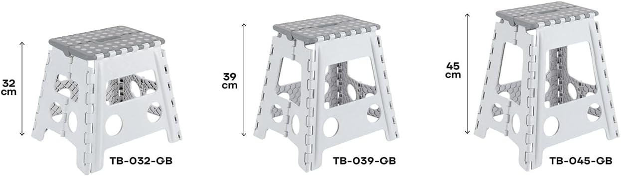 Arregui - tabouret pliant 45 cm - marchepied compact cuisine TB-045-GB
