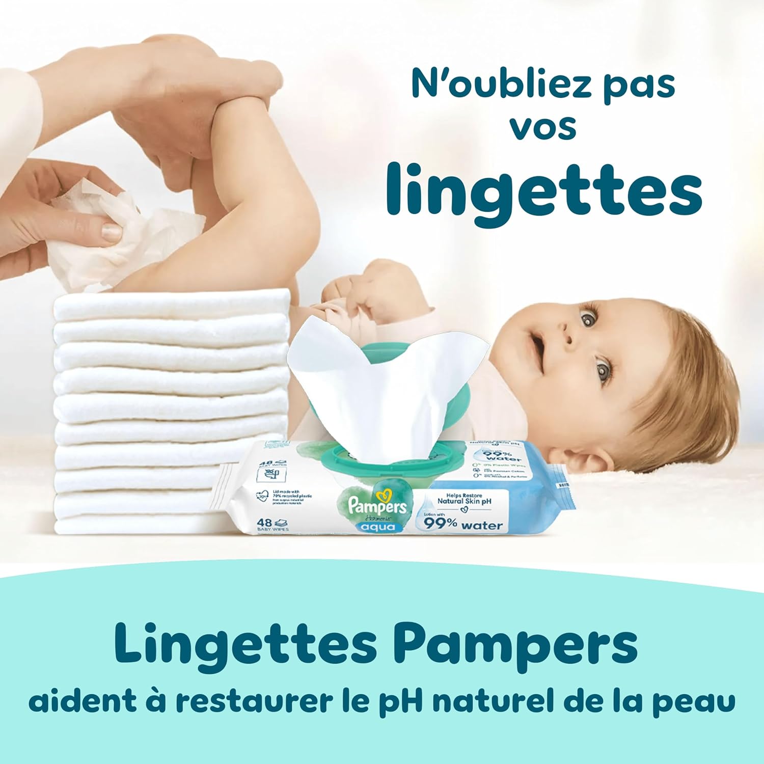 Pampers - Premium Protection Taille 4 - 9-14kg, 174 couches, double protection peau et fuites