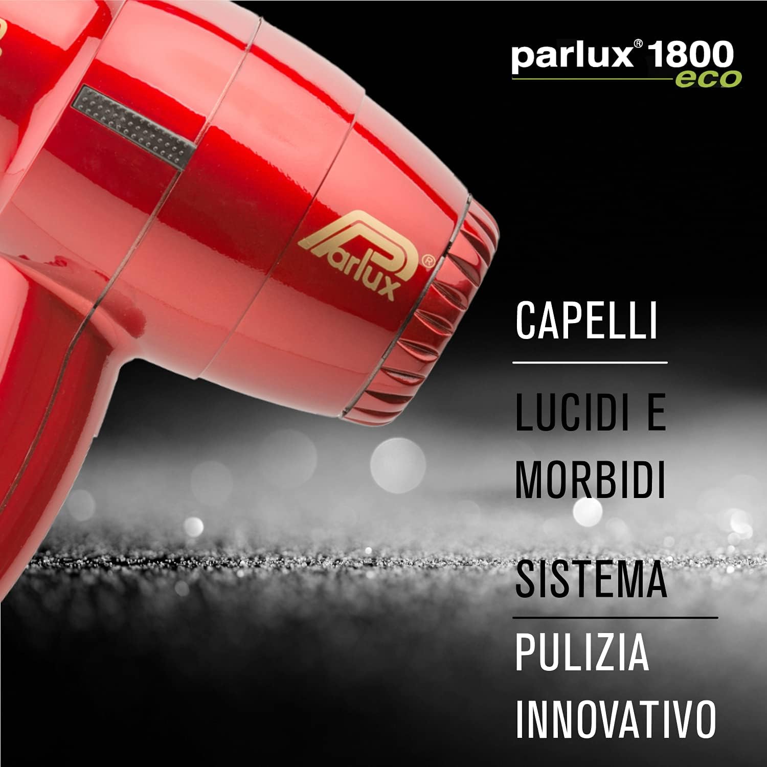 Parlux - Sèche-Cheveux 1800 - compact, 1800W, pro, rouge