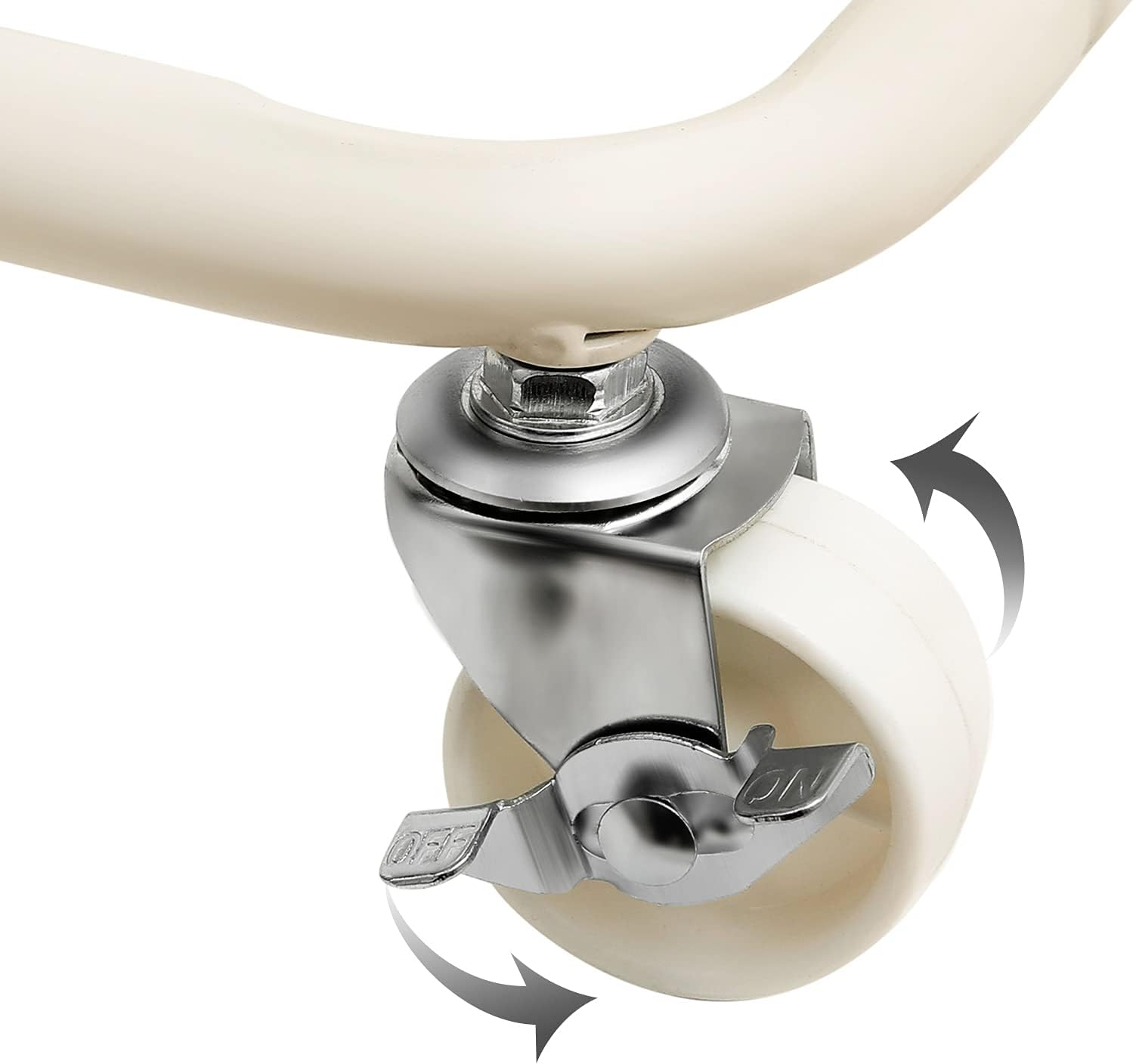 SONGMICS - chariot à 3 niveaux, tablette réglable, mobile, 2 freins, blanc - BSC60WT