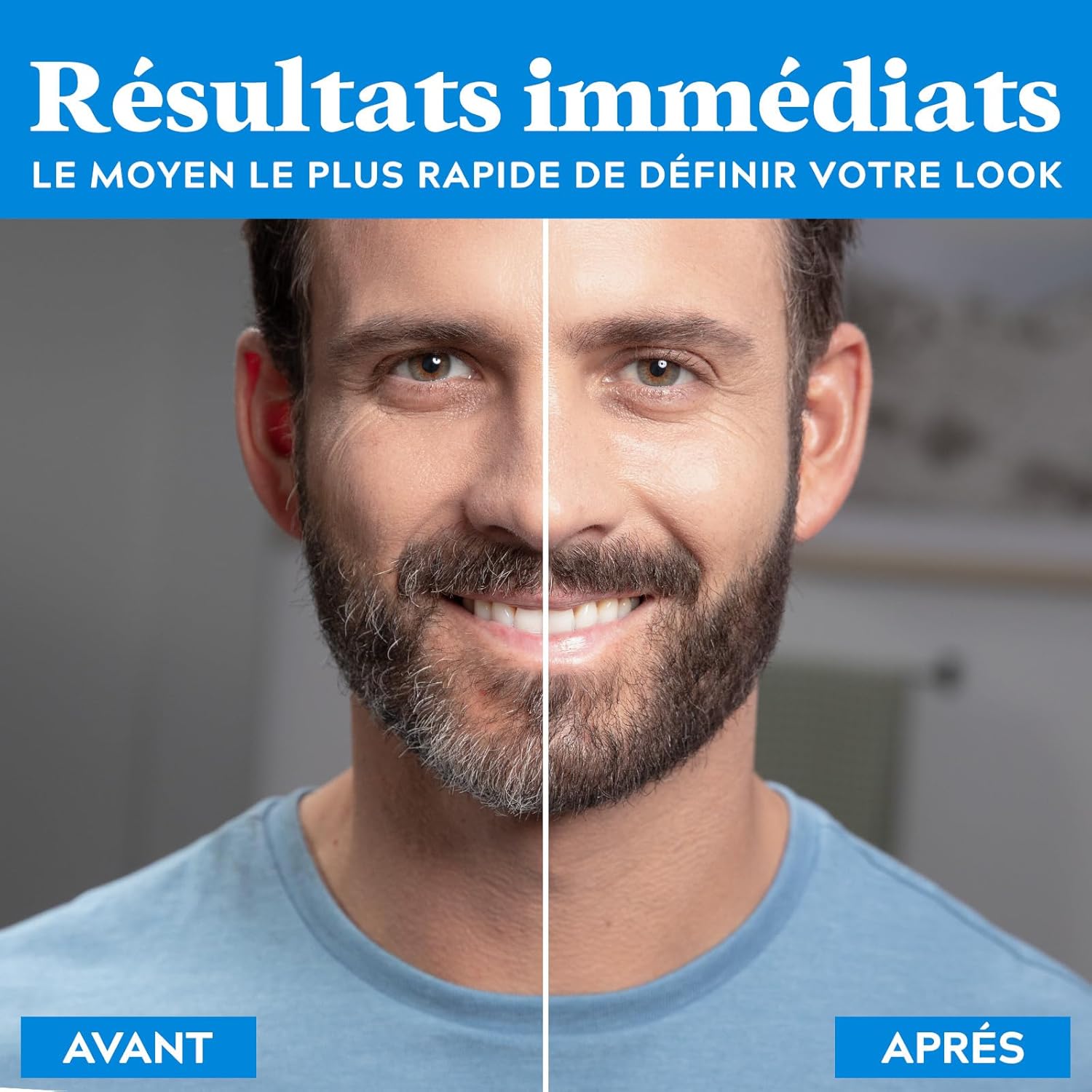 Just for Men - Retouche Instantané Barbe Sourcils - application rapide, couleur châtain foncé, jusqu'à 30 usages