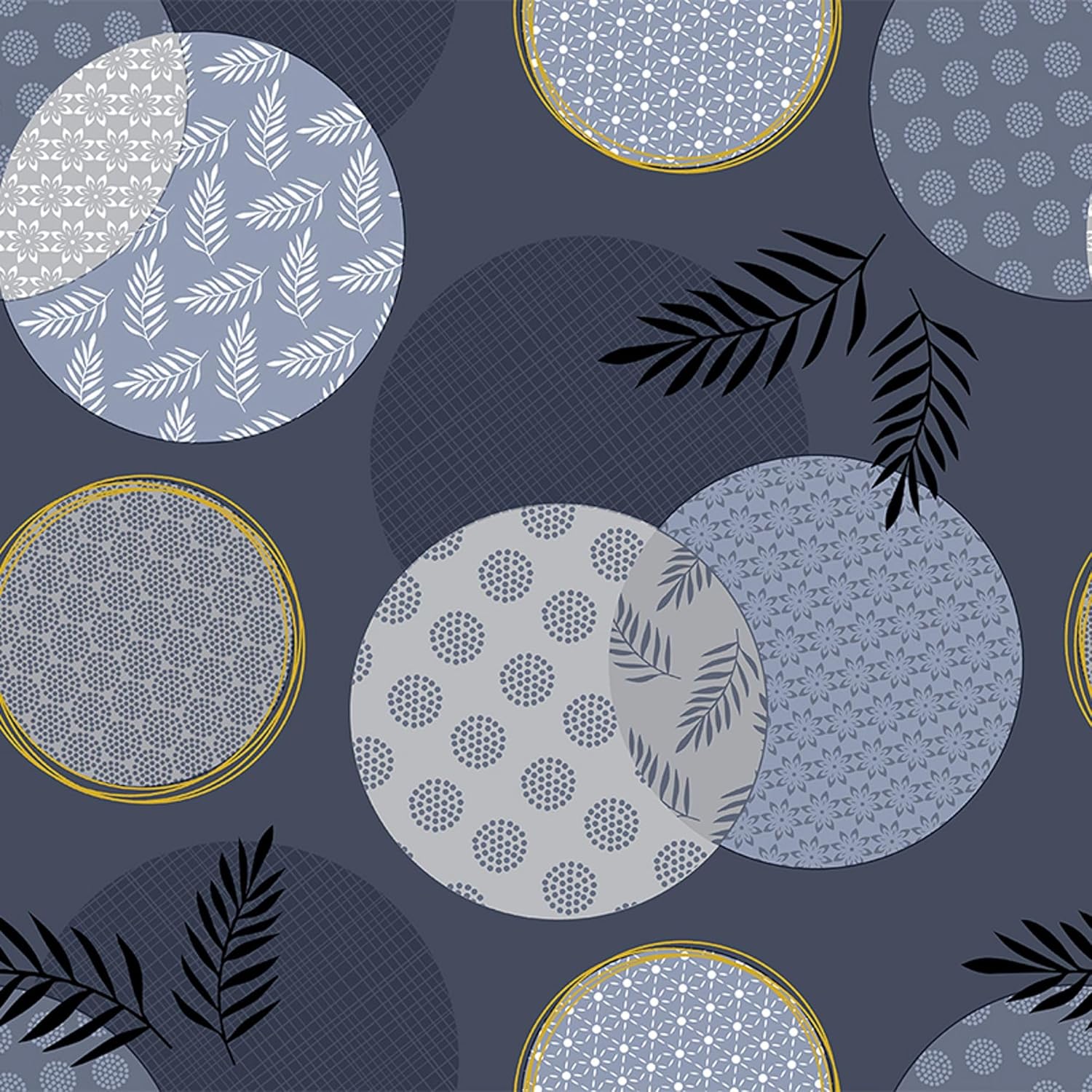 Nappe en toile cirée - Lens Bleu - 140x140 cm - Anti-taches, imperméable, facile d’entretien