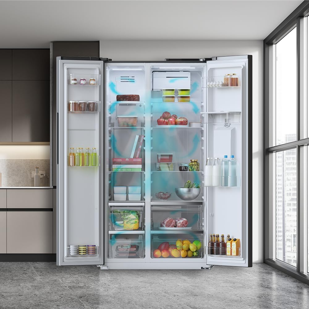 Cecotec - Bolero CoolMarket SBS - 177x90cm - 559L, Total No Frost, Inverter, Classe E, SBS 559