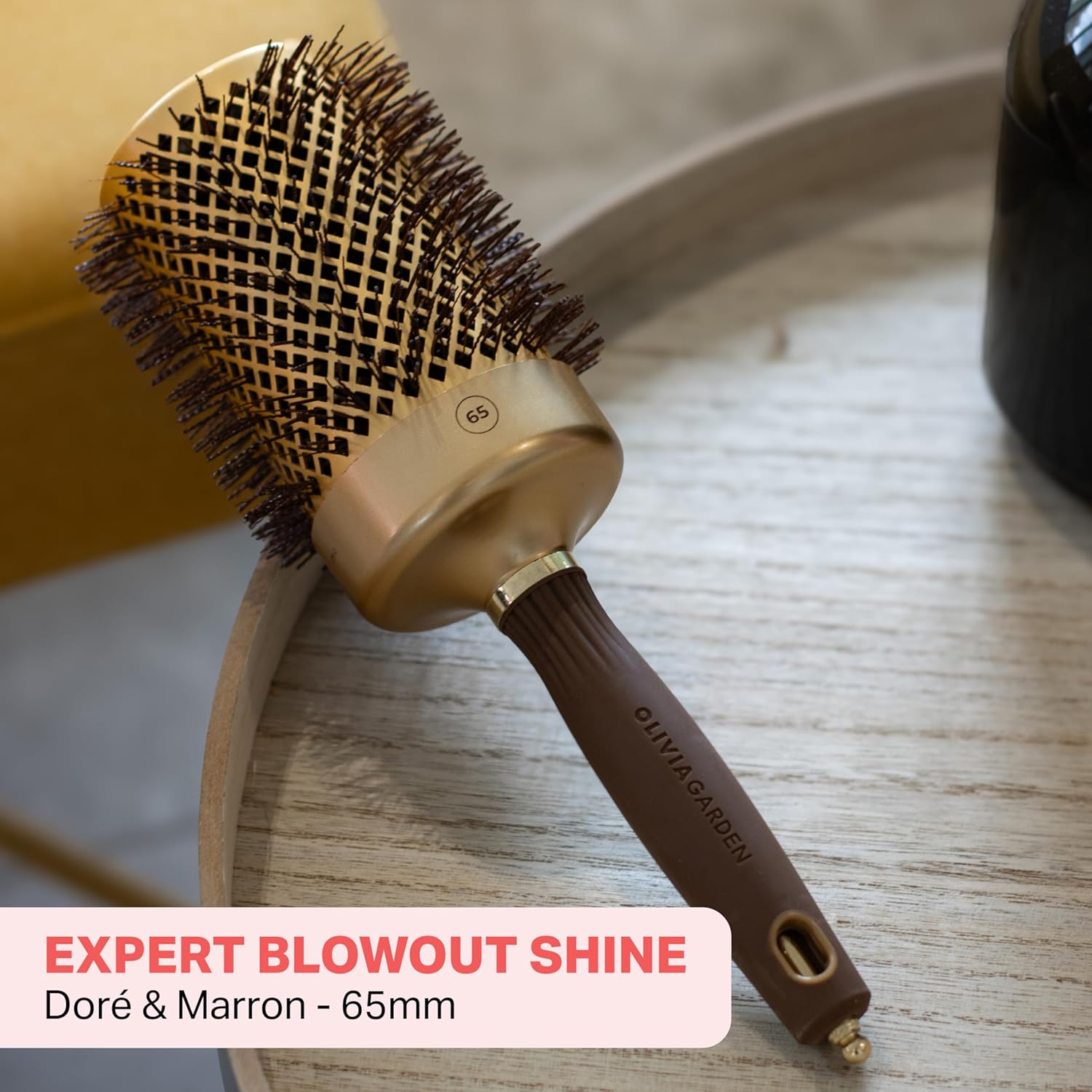 Olivia Garden - Expert Blowout Shine - brosse ronde céramique  - antistatique, effet brillant sans frisottis