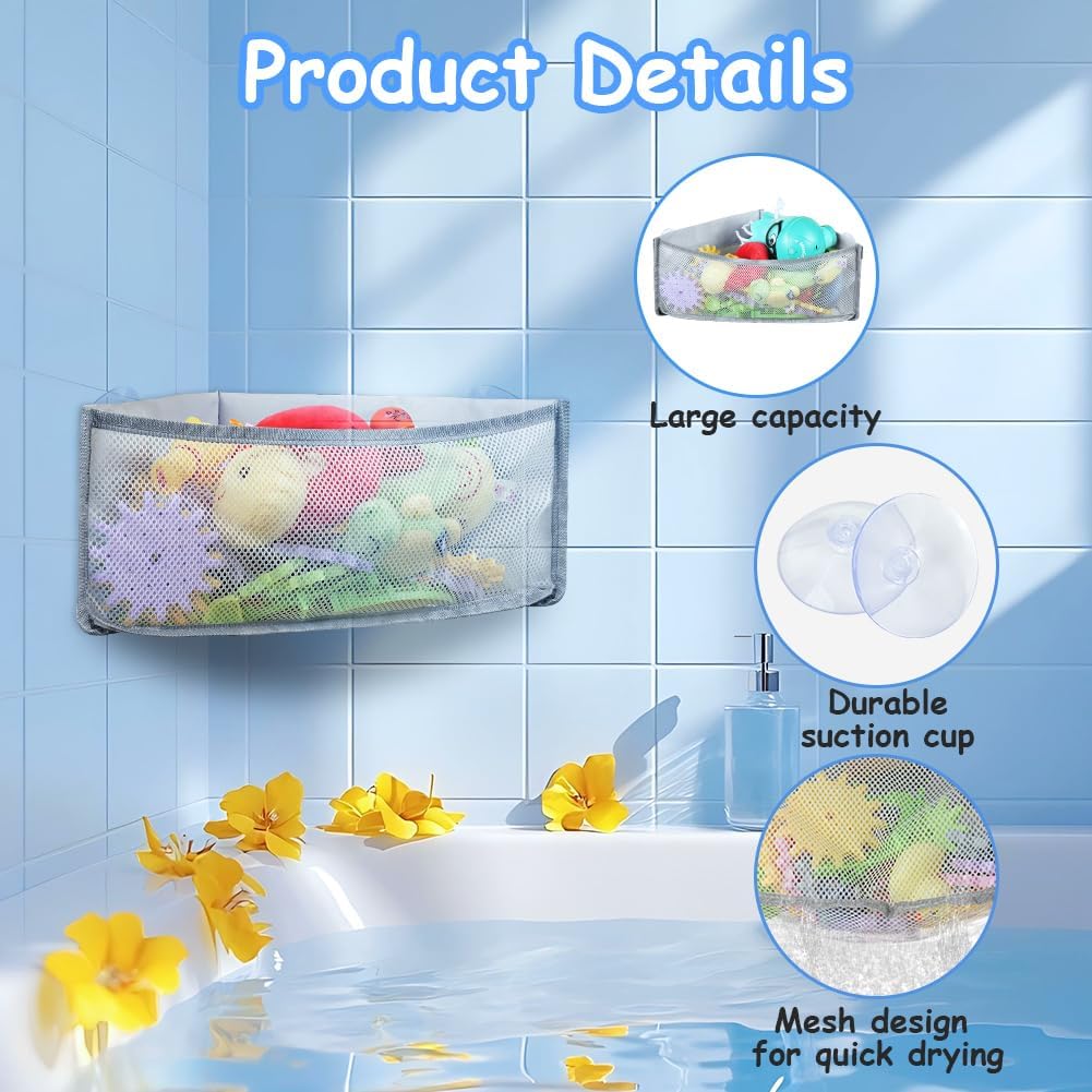 Sac de rangement jouet - filet baignoire - séchage rapide, sans perçage