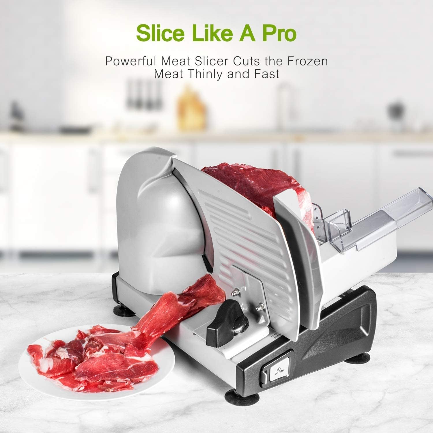 Trancheuse électrique - lame inox 15mm - sécurité enfants, 150W