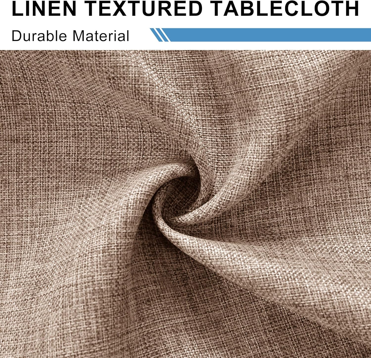 DWCN - nappe rectangulaire 135x300cm, lin, lavable, imperméable