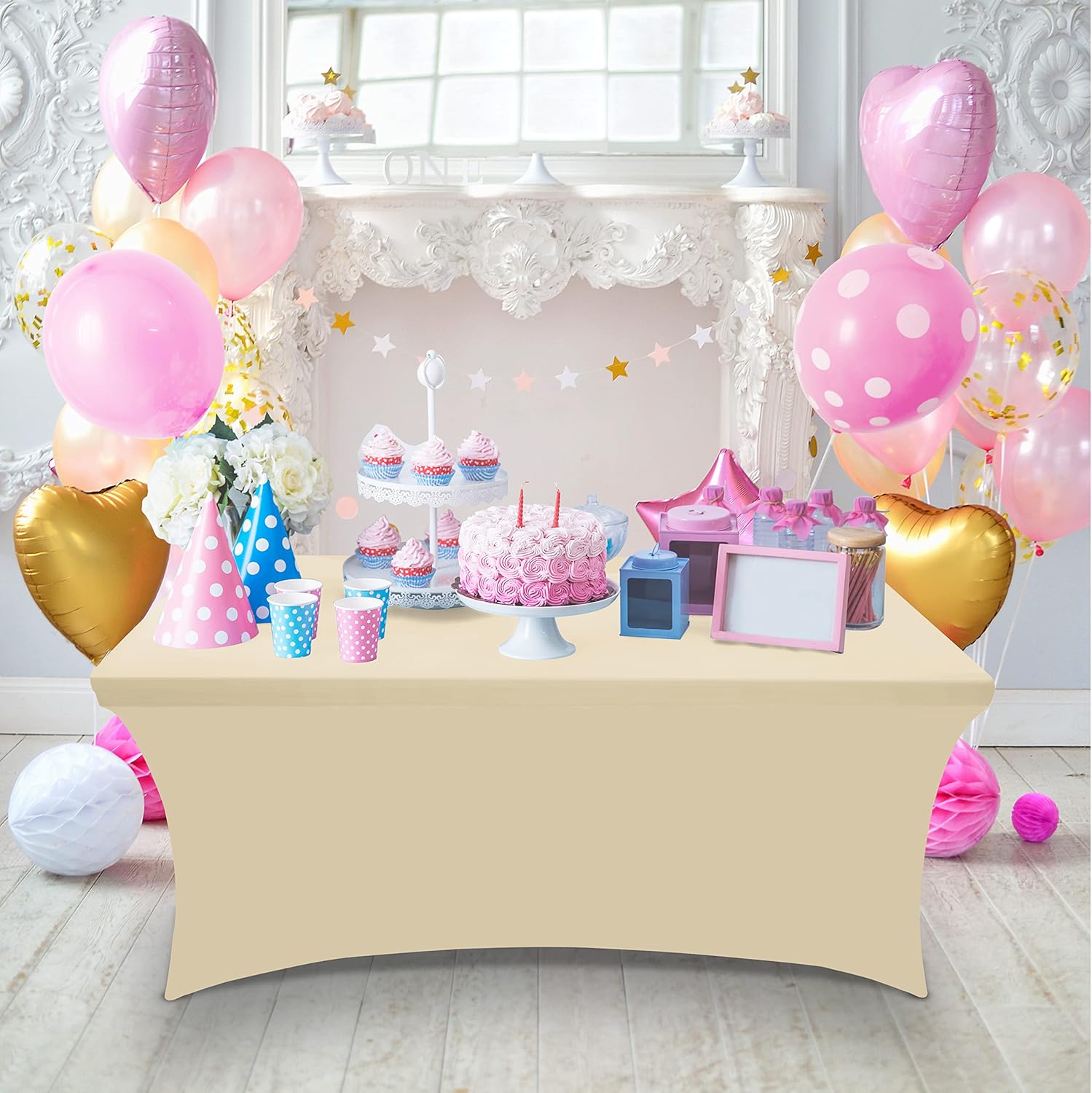 Utopia Kitchen - nappe extensible - 244 cm - polyester spandex, lavable, lot de 2