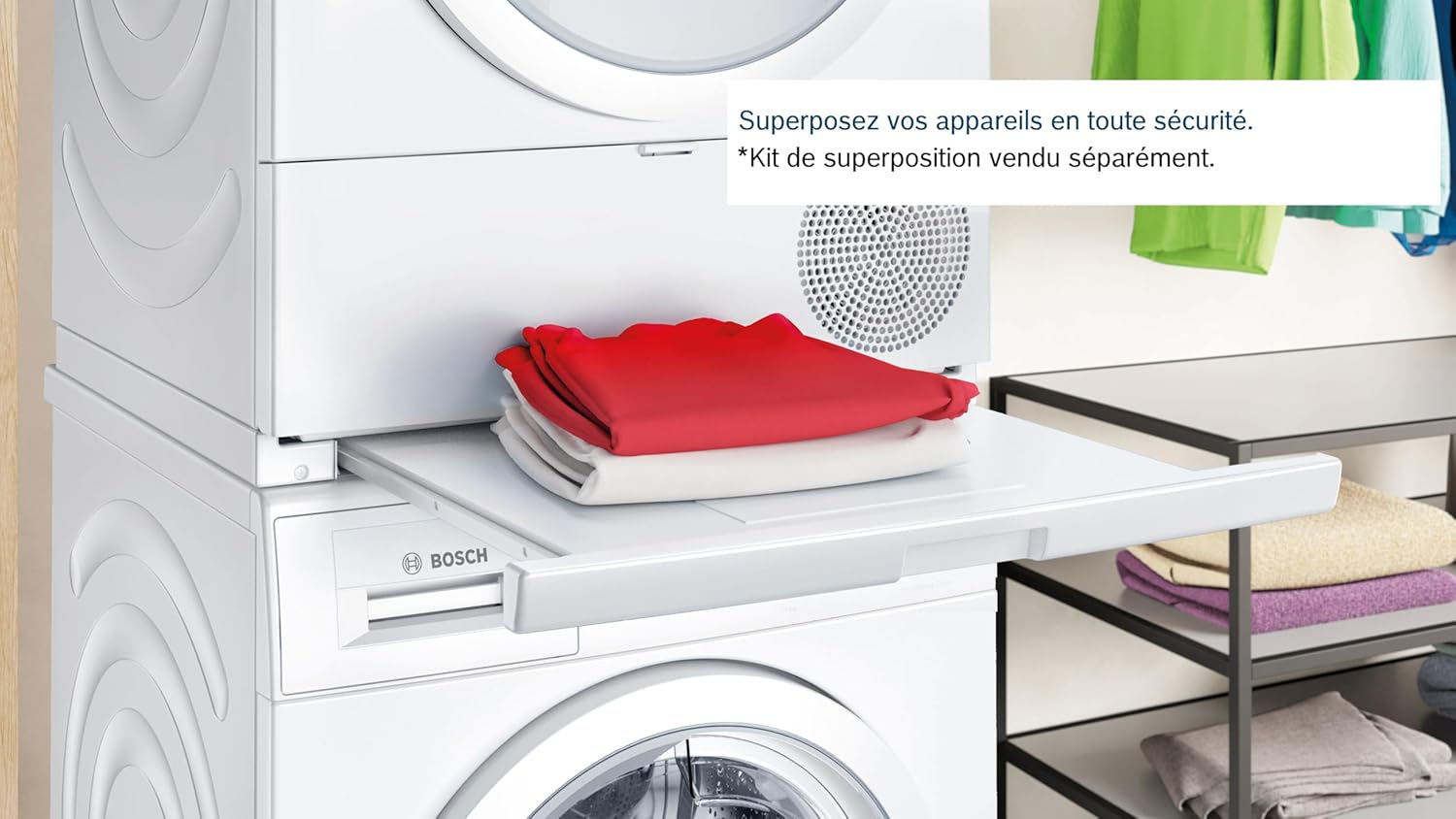 Bosch - Sèche-linge Série 4 - 8 kg, pompe à chaleur, blanc, WTH8300DFR