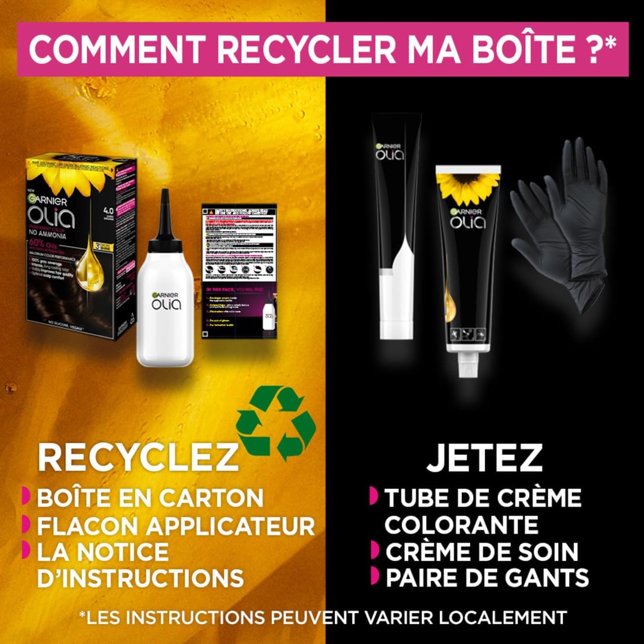 Garnier - Olia - coloration permanente sans ammoniaque, huiles naturelles - 6.35