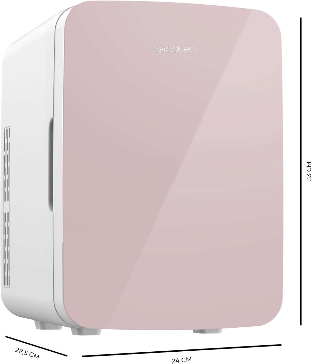 Cecotec - Mini frigo Bolero MiniColing 10L - chaud/froid, 12-220V, Bahamas Pink