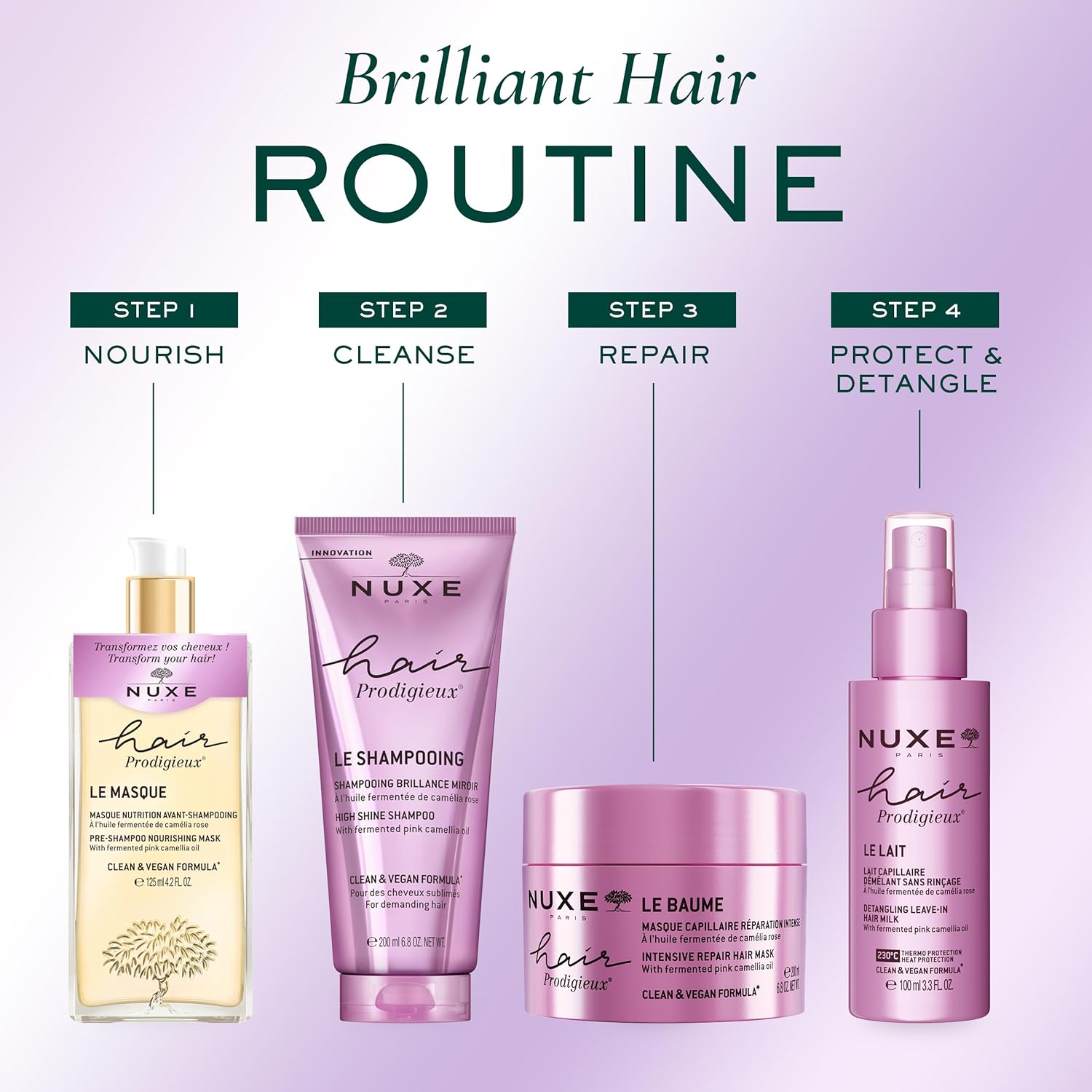 Nuxe - Hair Prodigieux - Lait démêlant sans rinçage 100ml – Soin hydratant cheveux