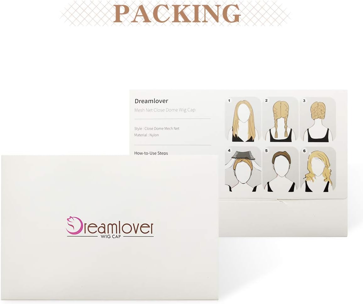 Dreamlover - Bonnet perruque femme - 3 pièces - filet cheveux nude