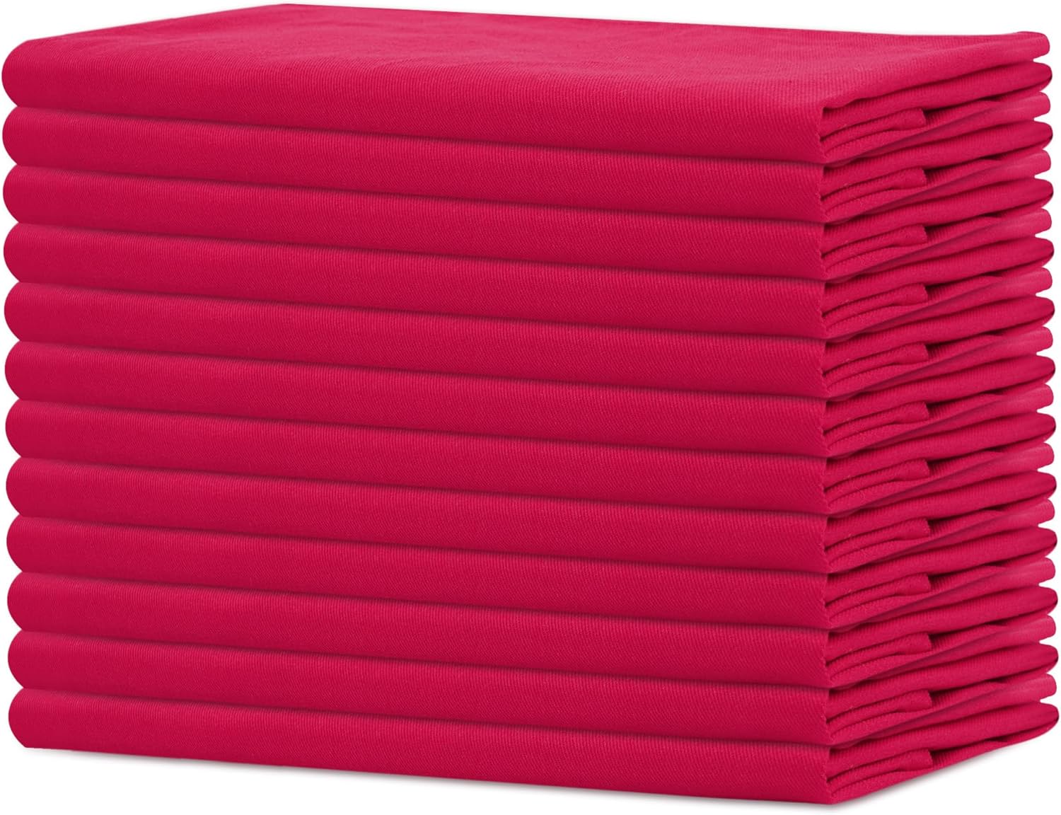 Sweet Needle - Serviettes de Table Oversize 45x45cm coton épais, lot de 12, coins arrondis