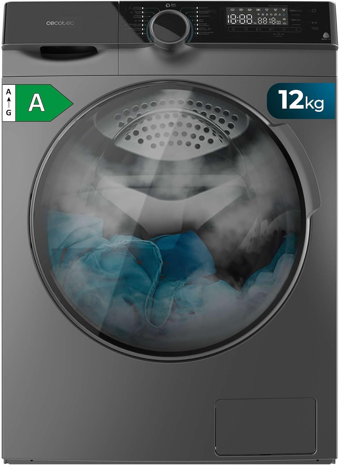 Cecotec - Bolero DressCode série - 12 kg, 1400 tr/min, Inverter, 14 programmes, 121000