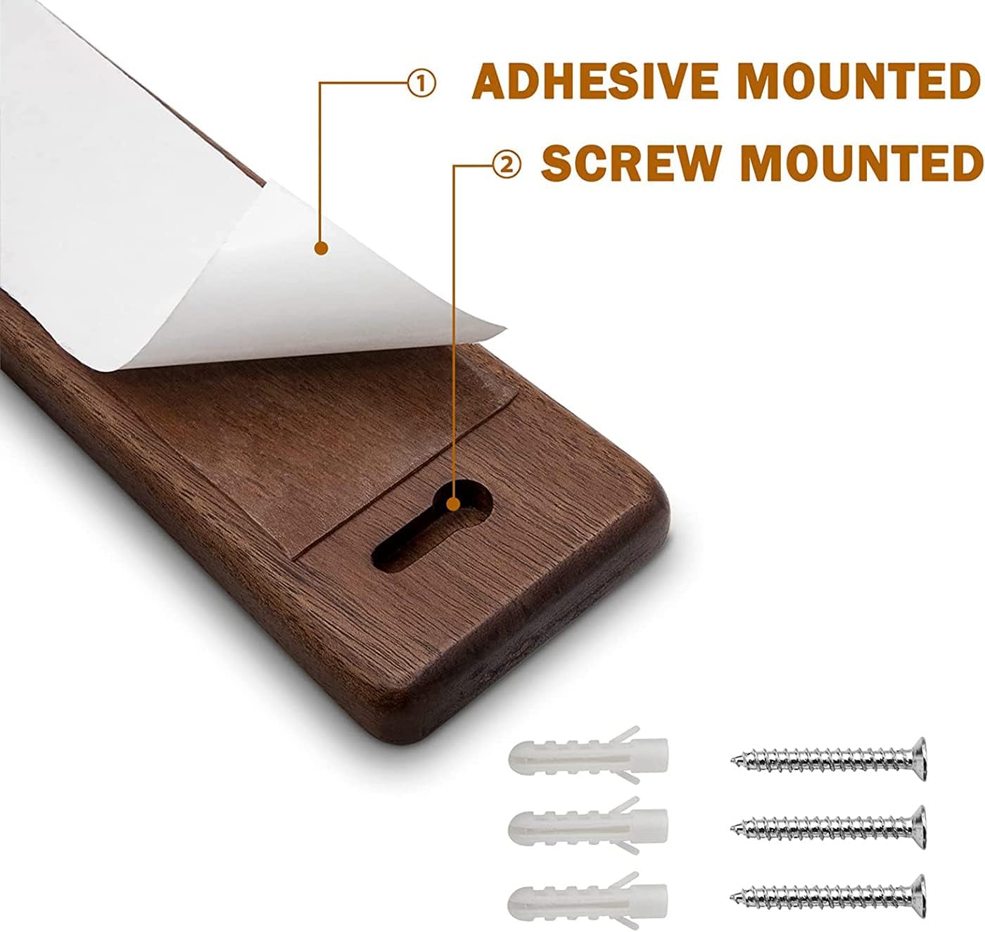 HOSHANHO - Porte-couteaux bois aimanté - 25cm - aimant puissant, rangement couteaux