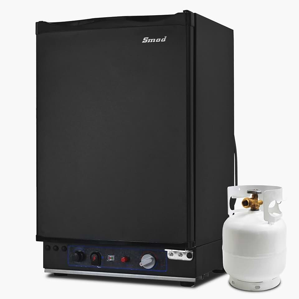 Smad - Frigo Gaz 40L - tri-mixte 12V/220V gaz, compact, noir