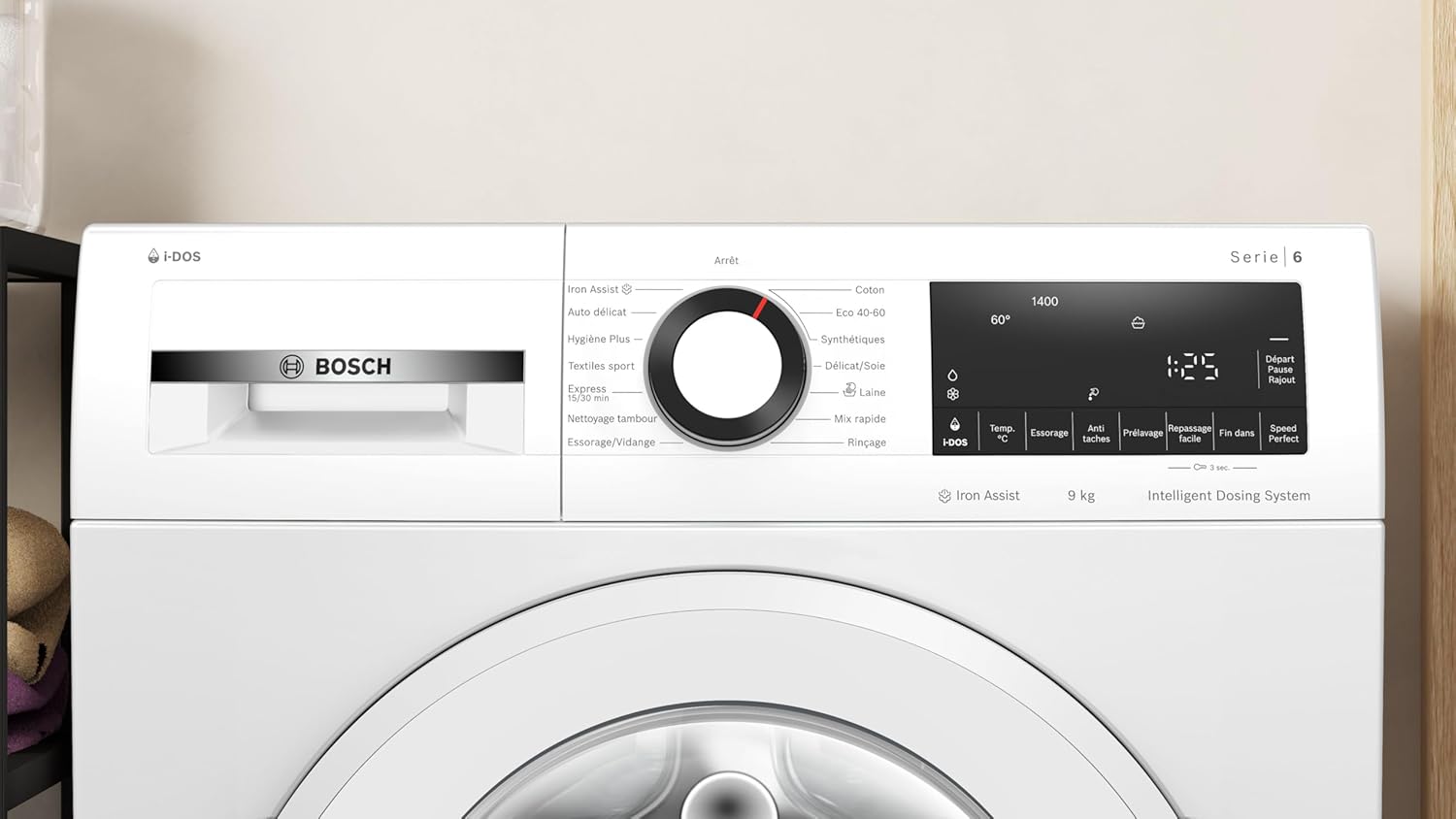 Bosch - Série 6 - lave-linge 9 kg, 1400 trs/min, blanc - WGG244F1FR