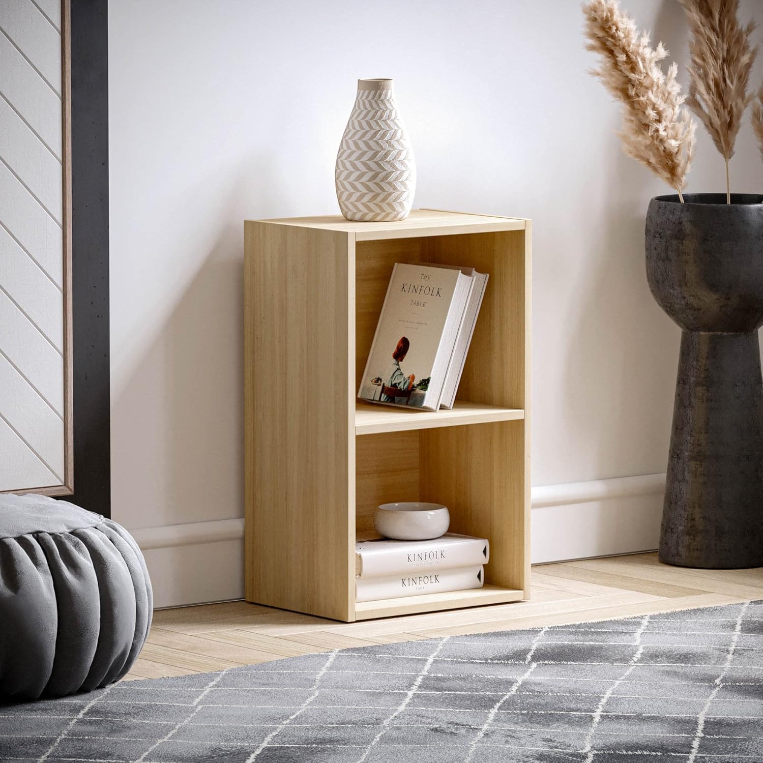 Vida Designs - Oxford 2 niveaux - 54x32x24cm - bibliothèque chêne, rangement compact