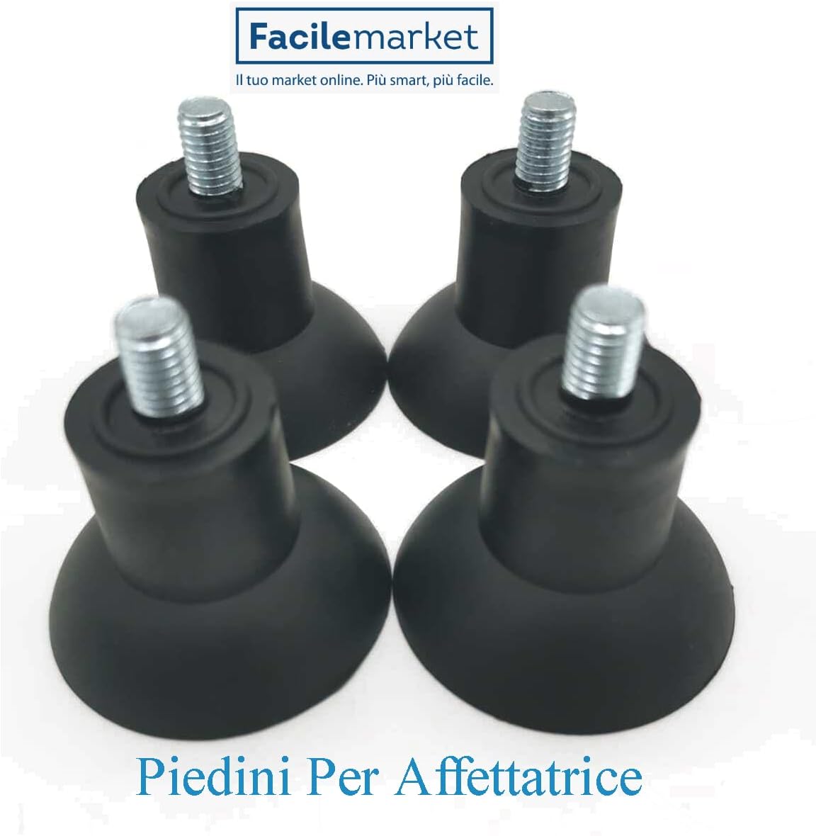 Pieds pour trancheuse - Ø8mm h35mm - lot de 4, caoutchouc robustes