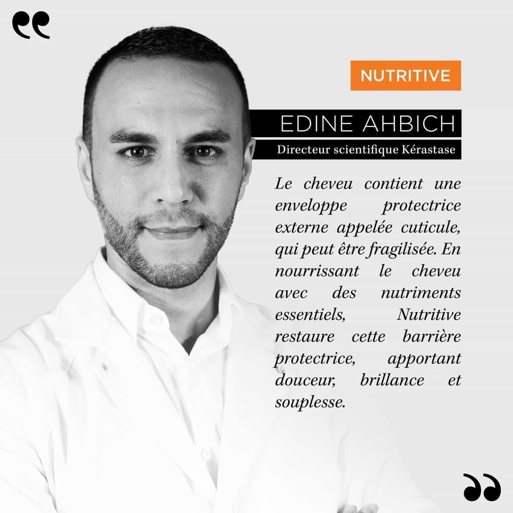 Kérastase - Nutritive Masquintense Riche - 200ml - Nutrition intense cheveux secs, Niacinamide & protéines végétales