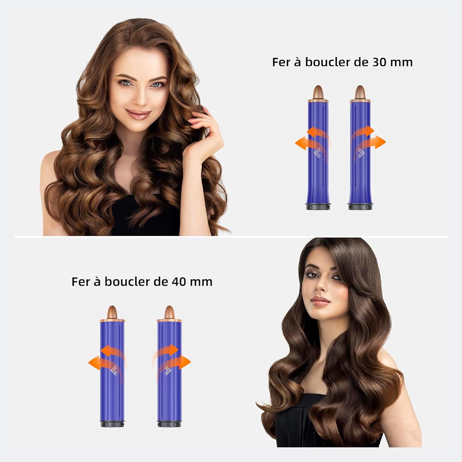 Brosse soufflante 6 en 1 - sèche, boucle, lisse, volume, ionique