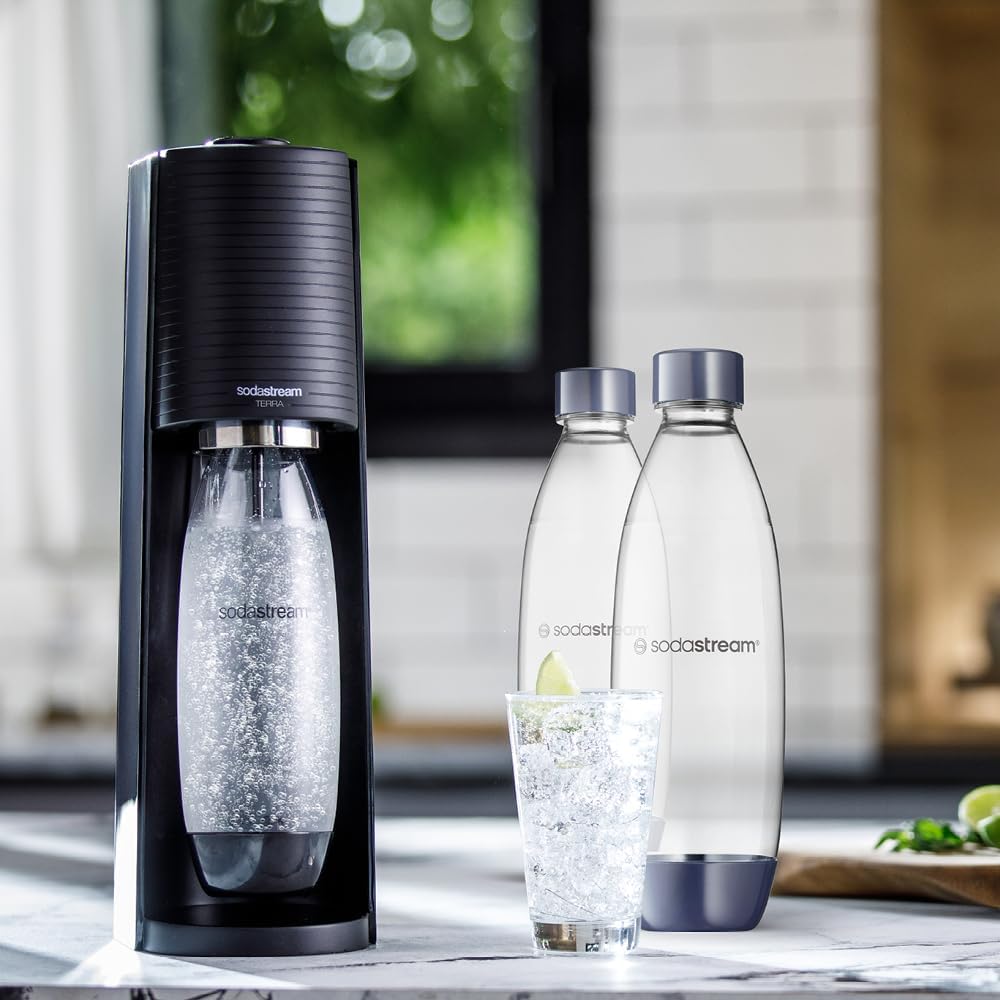 Sodastream - Lot 2 bouteilles lavables - bleu foncé - compatible DUO, TERRA, ART, lave-vaisselle