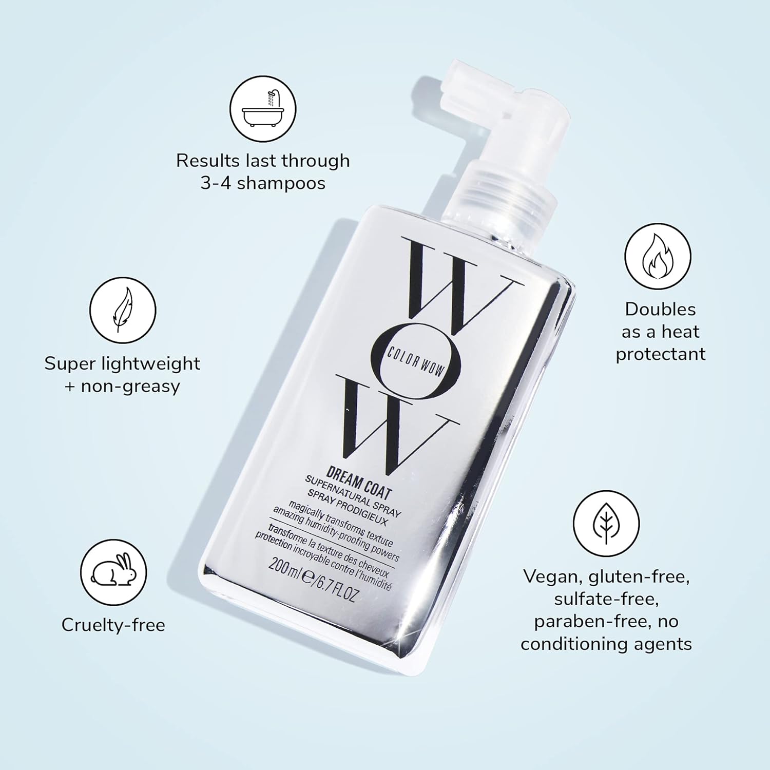 Color Wow - Dream Coat spray - brillance, anti-frisottis, imperméabilisant