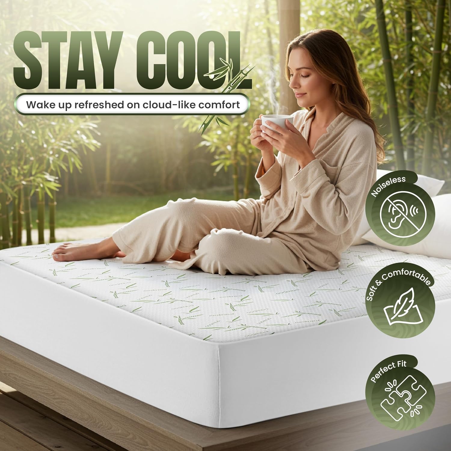 Utopia Bedding - Protège-Matelas Premium Full - Imperméable, respirant, Oeko-Tex, élastique