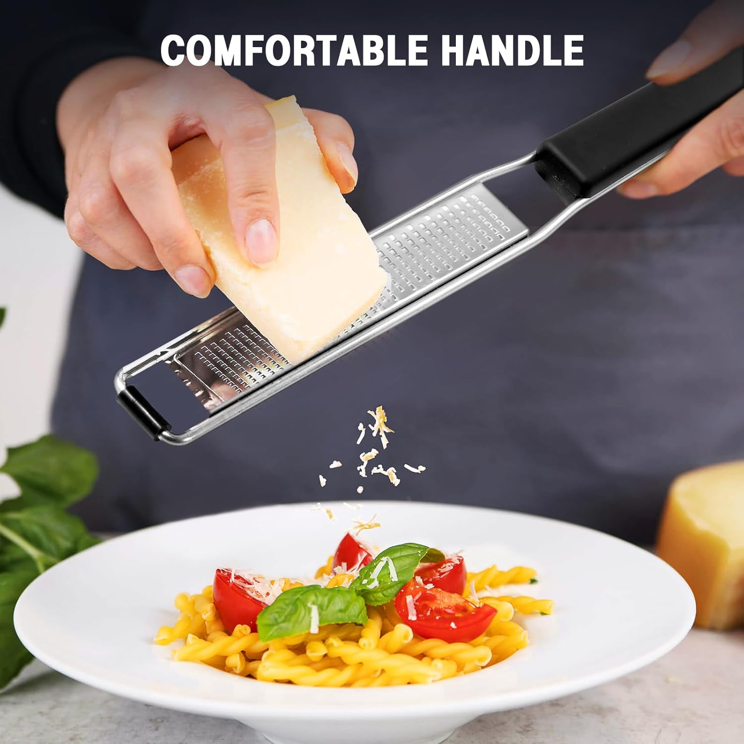 Râpe alimentaire - inox avec couvercle et brosse - multifonctions