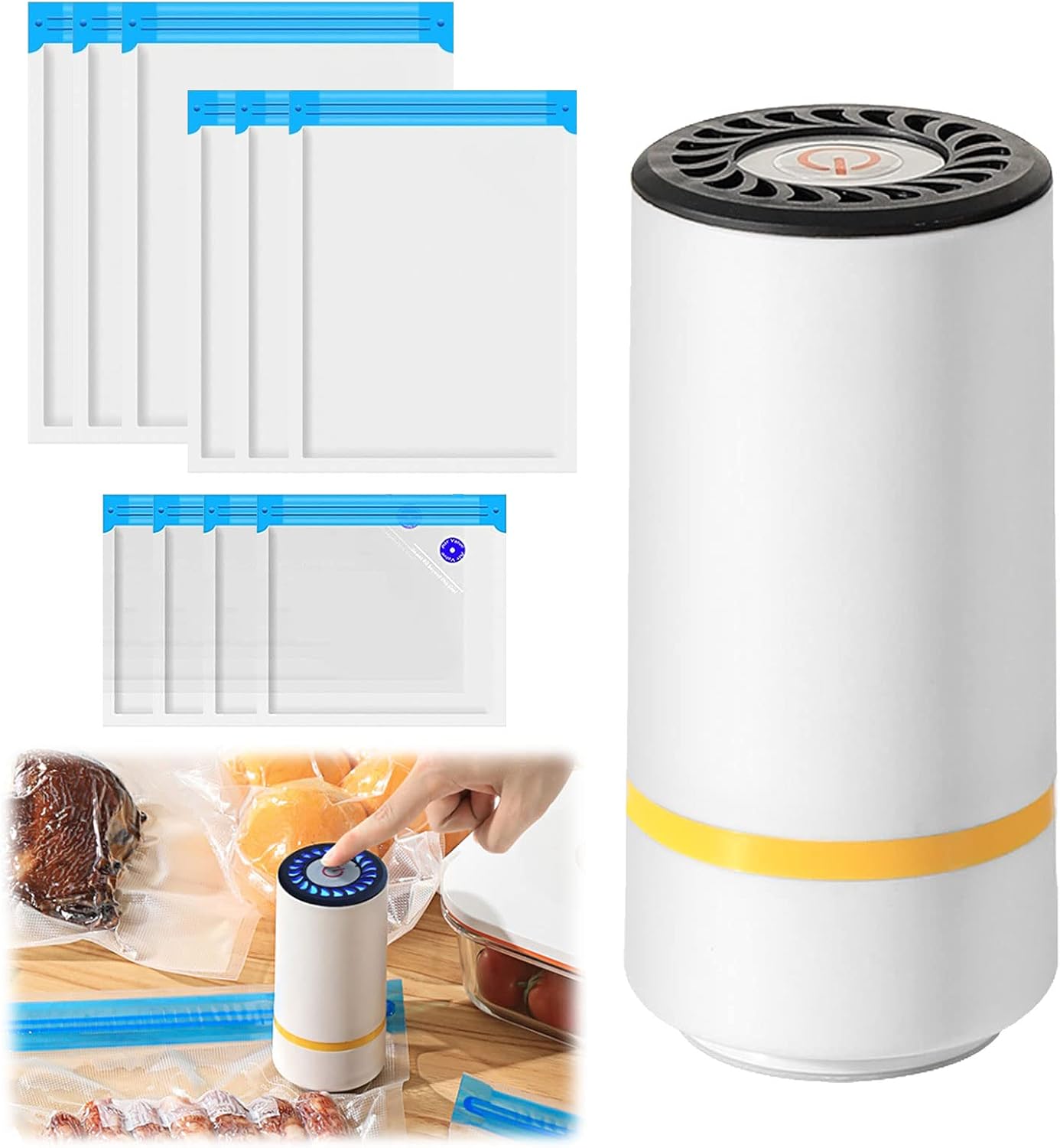 Scelleur sous vide automatique - USB, 10 sacs, 2 clips, compact