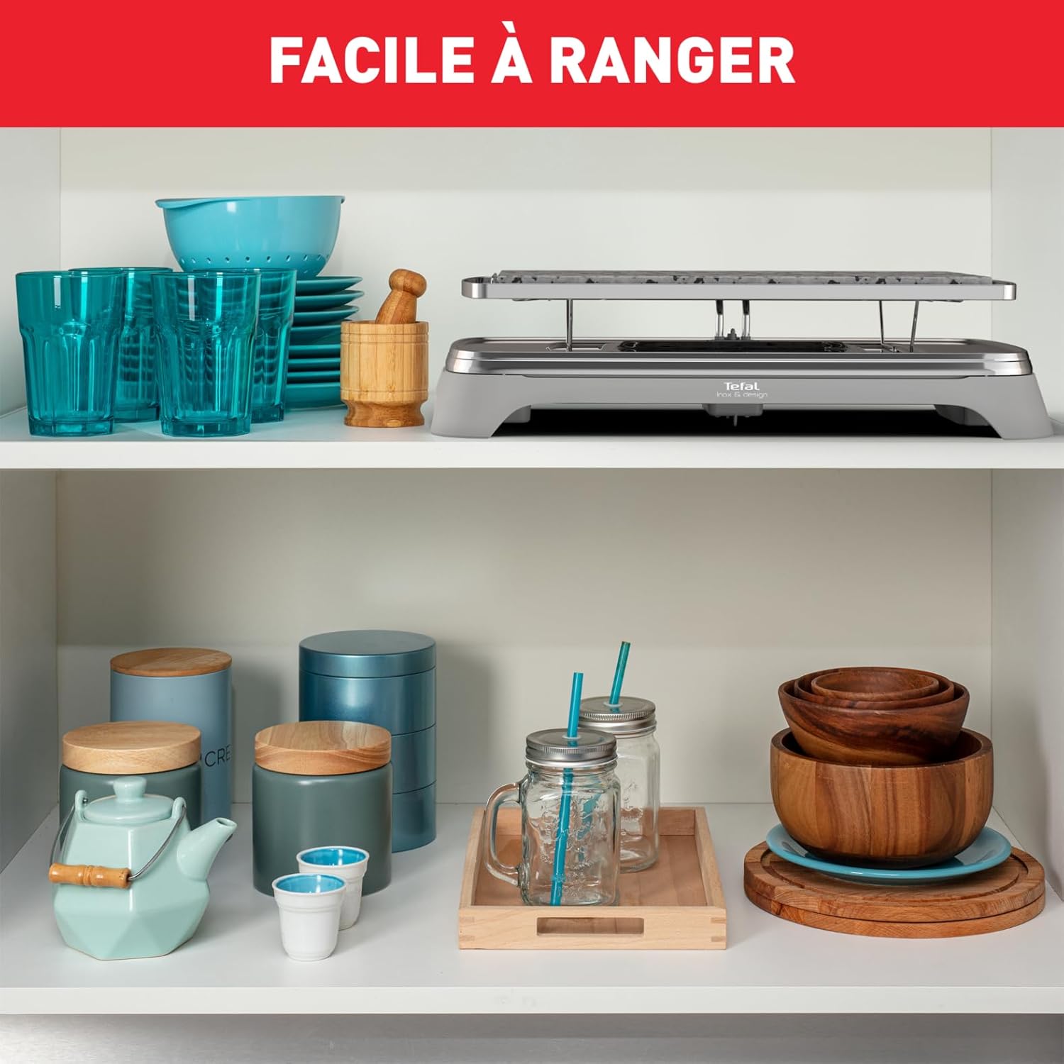 Tefal - Raclette Pierrade 10 personnes - fonte, pierre naturelle, PR457B12