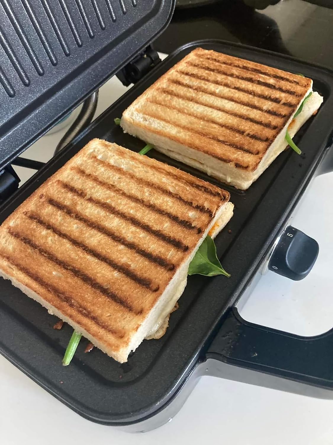 Little Balance - Speedn Mixt inox/noir - 1200W, gaufrier gril 2en1, plaques amovibles - 8368