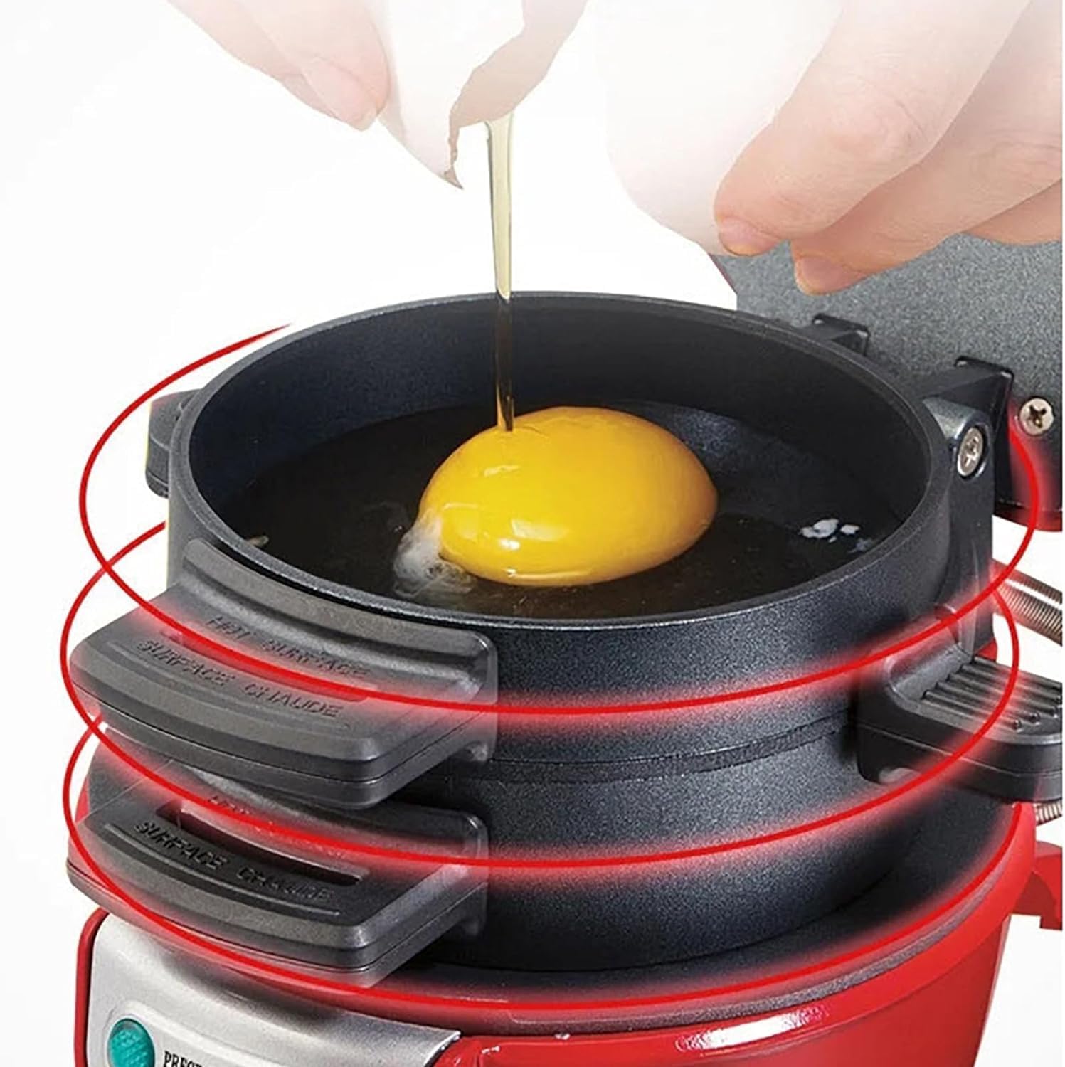 Presse à hamburger double - revêtement antiadhésif, lavable, 5 min