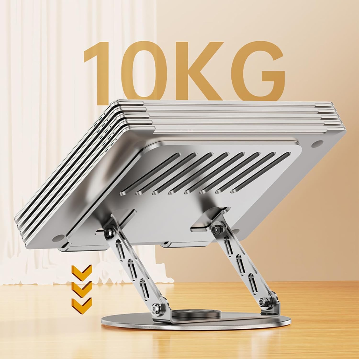 Support ordinateur portable - pliable, hauteur réglable, 10-17 pouces, compatible MacBook, iPad, Lenovo, HP