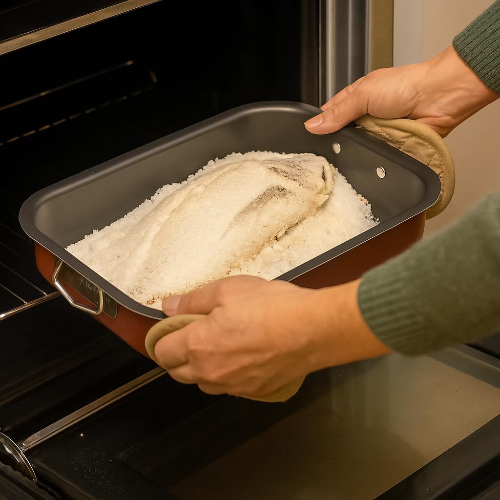 Menax - Plat à four set 3 pièces - poignées - revêtement antiadhésif