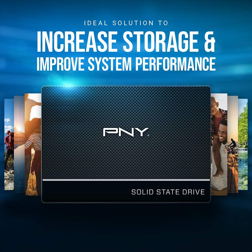 PNY - SSD CS900 - 2.5 pouces - 250Go, SATA III, jusqu’à 535MB/s, CS900