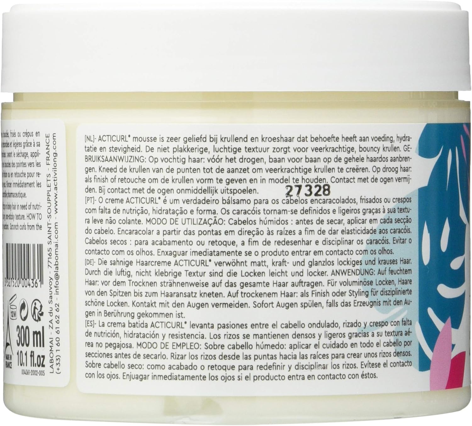 Activilong - Acticurl Crème Fouettée - 300ml - boucles définies, 98% naturel, lot de 6