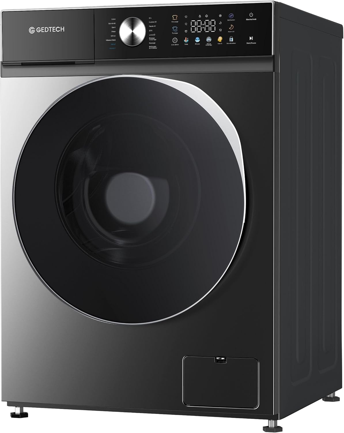 GEDTECH - Lave-linge frontal 8kg, 1400tr/mn, LED, éco, GLLPS81400DG