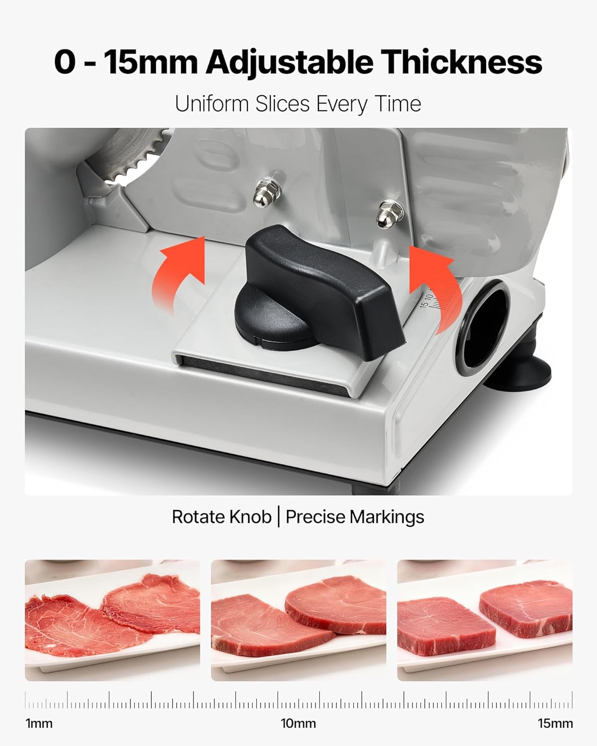 VEVOR - trancheuse électrique 150W, lame 170mm, coupe réglable