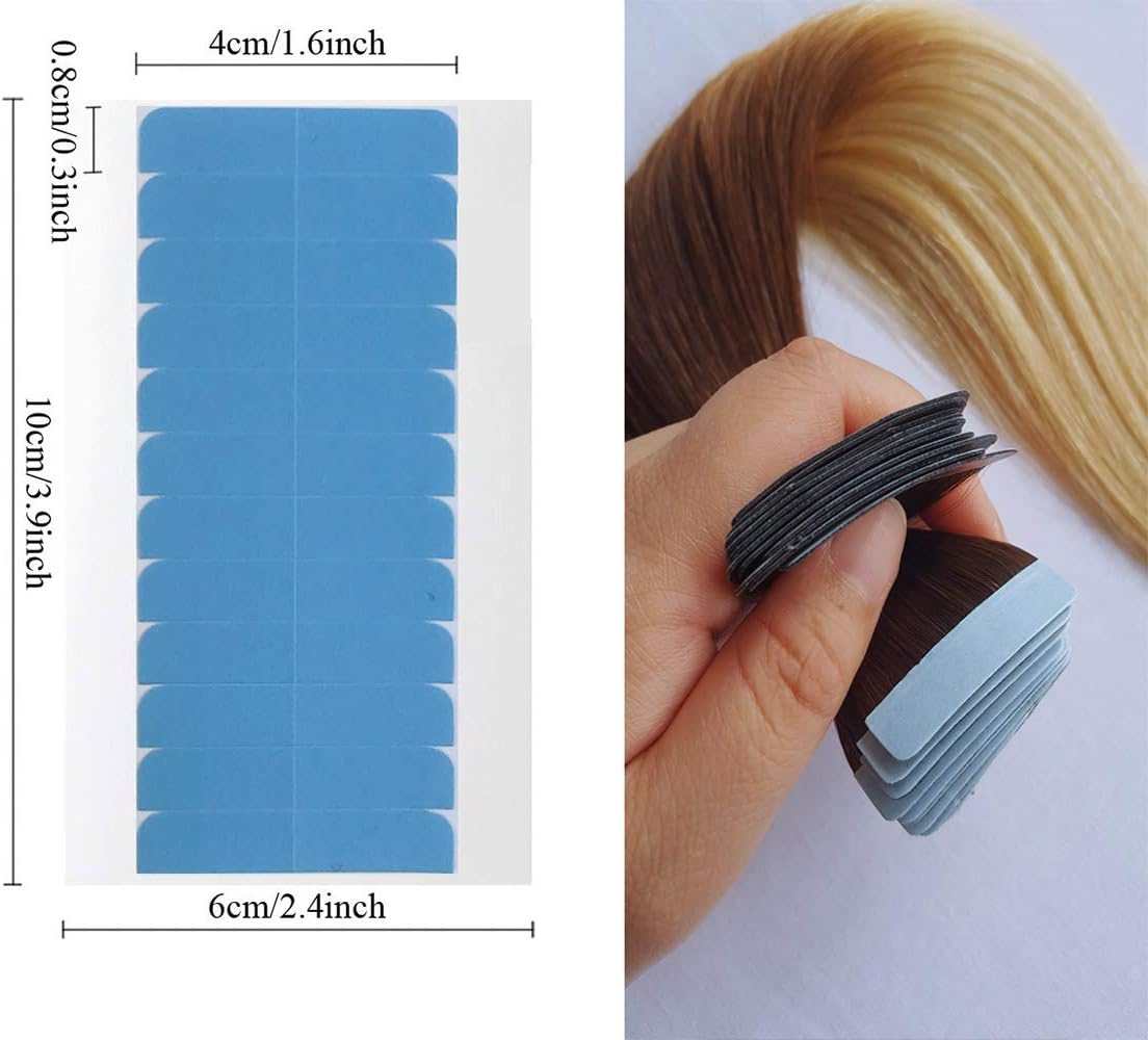 ShowJarlly - ruban extension cheveux - 60 pièces - double face adhésif